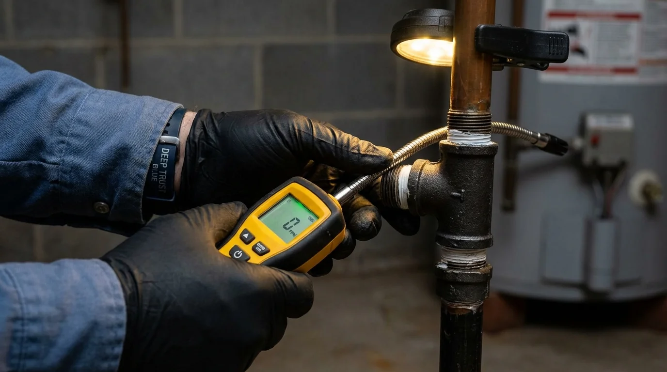 Gas leak detection with electronic sniffer by Johns Plumbing LLC in Lake Wales