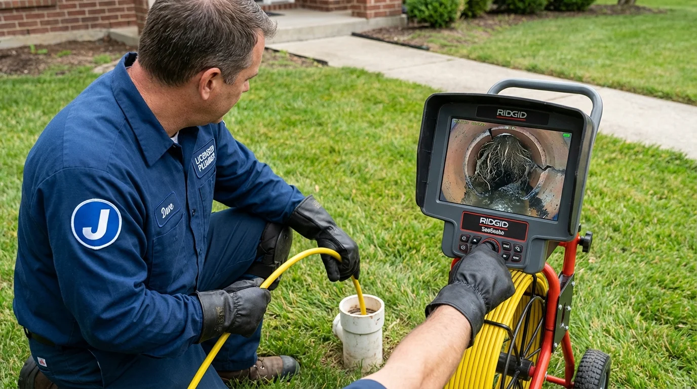 Sewer camera inspection being performed by Johns Plumbing LLC in Lake Wales